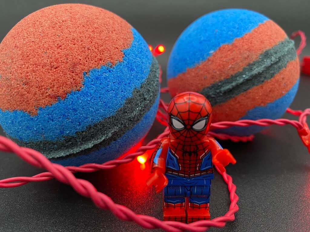 bath bombs with superheroes inside