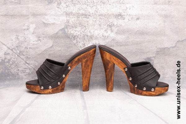 Amazon.com | Kiara Shoes Ocher high Heel Clogs Heel 12 - KM7101 OCRA  (OCHER, Numeric_4) | Mules & Clogs