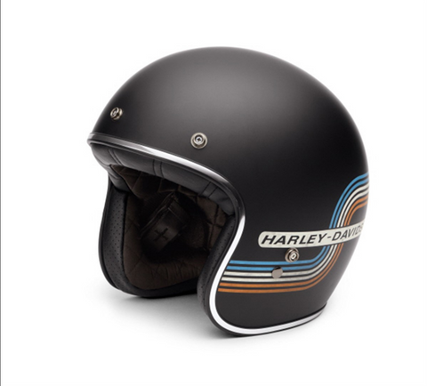 Harley Davidson Verona - Casco Harley-Davidson® 2 in 1 Pilot con guscio  termoplastico e sistema di blocco della fibbia micro-lock. Prese d'aria  frontali sulla parte superiore del casco e fori di ventilazione
