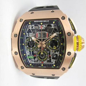 RICHARD MILLE NEW FULL ROSE GOLD CHRONOGRAPH AUTOMATIC FLYBACK BOX & PAPERS RM11-03