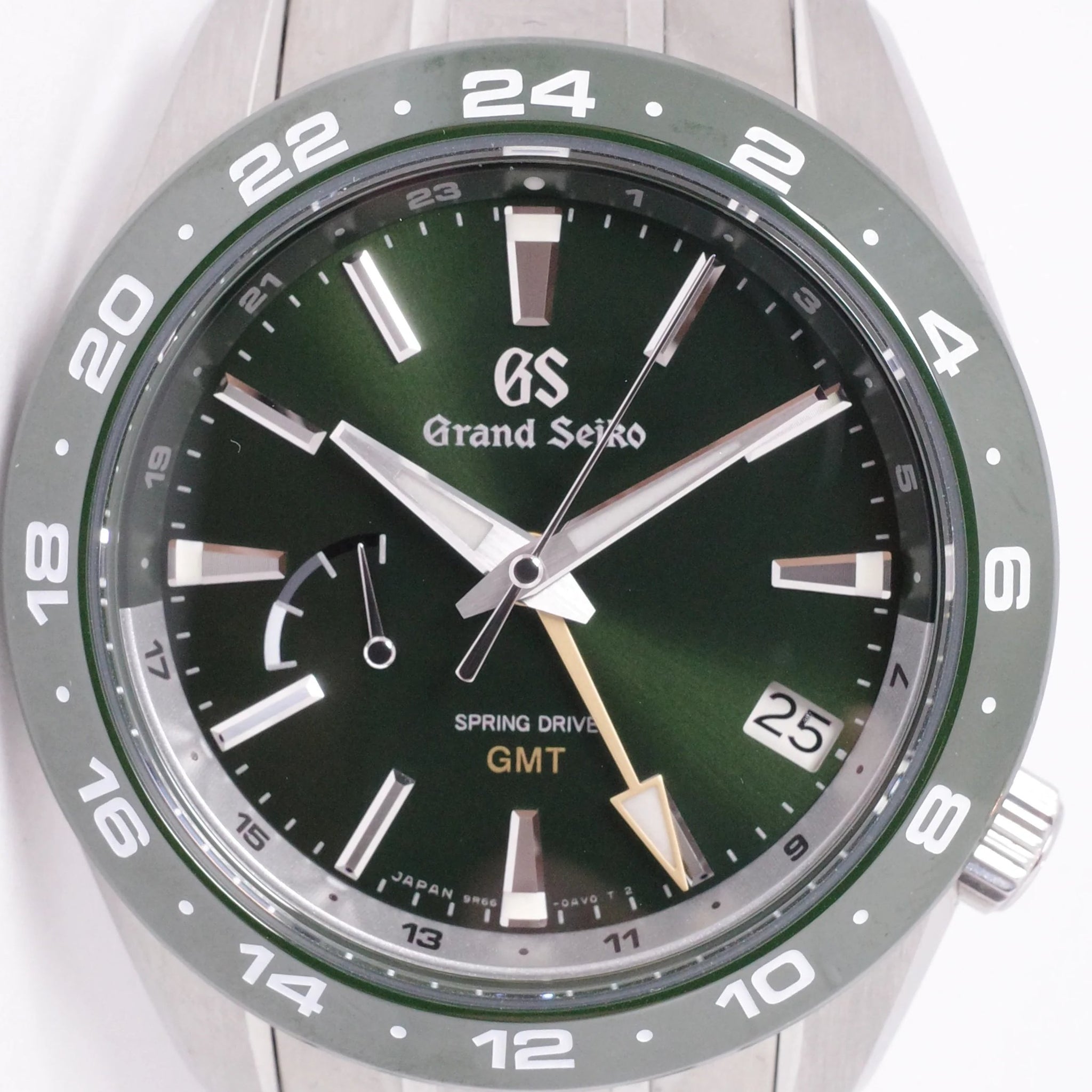 GRAND SEIKO SPRING DRIVE GMT BGE257 GREEN CERAMIC BEZEL – Honolulu Time