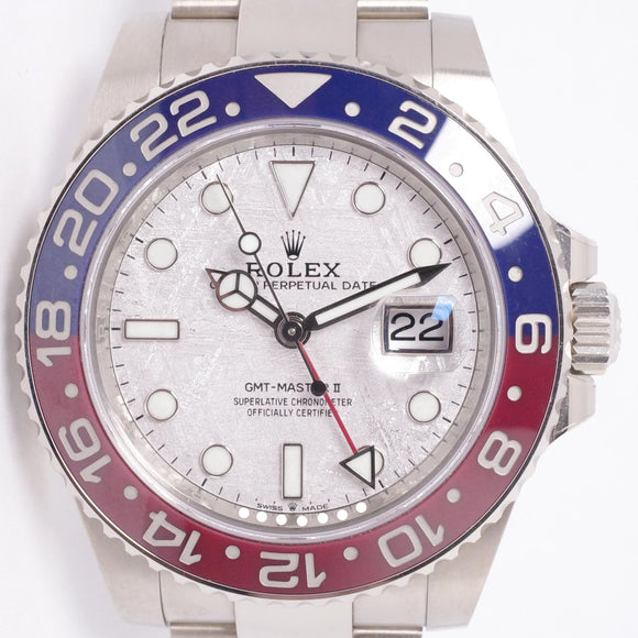 ROLEX 2022 WHITE GOLD GMT PEPSI 126719 METEORITE DIAL “Superman” BOX ...