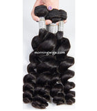 16 inches black spiral 100% human hair extensions