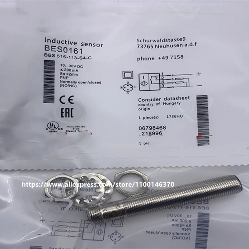 3Pcs New High Quality Balluff Proximity Switch BES 516-113-S4-C BES 516-111-S4-C