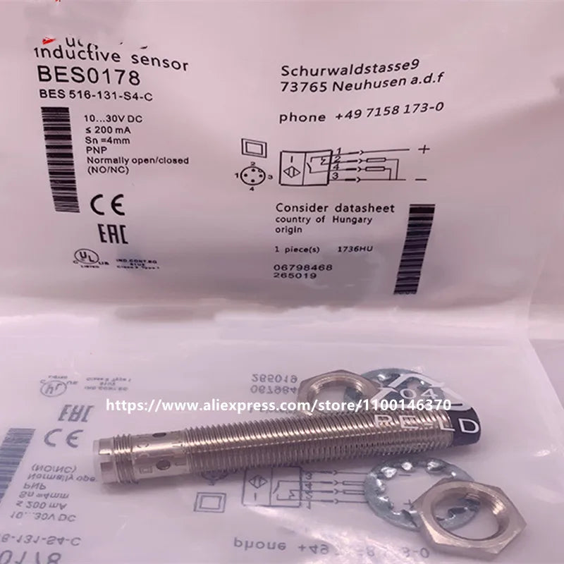 3Pcs New High Quality Balluff BES0178 BES 516-131-S4-C New Inductive Sensor