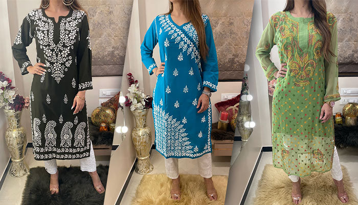 Buy Designer Beautiful Kurti With Attach Scarf and Pants, Knot Work With  Pearl and Sequence Work, Salwar Kameez, Indian Kurta Suit, White Kurta  Online in India - Etsy