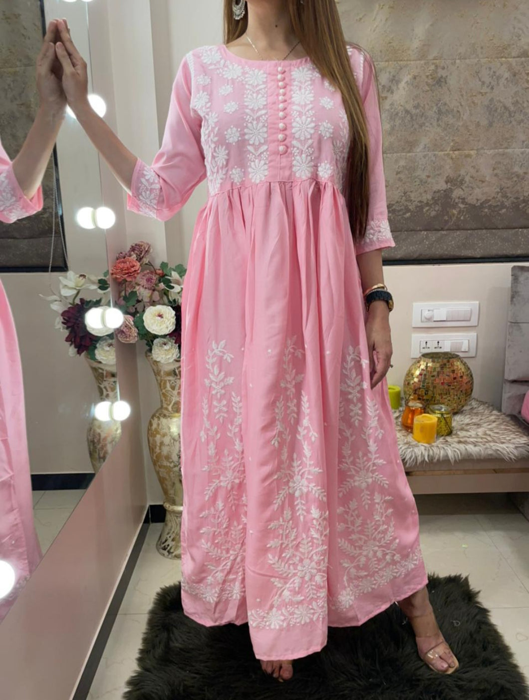 Pink Umbrella Dress – khushifashionhub