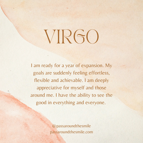 Virgo Moon Omens Pass Around the Smile Horoscope Affirmations