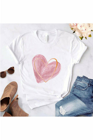 Heart flower ladies T-shirt