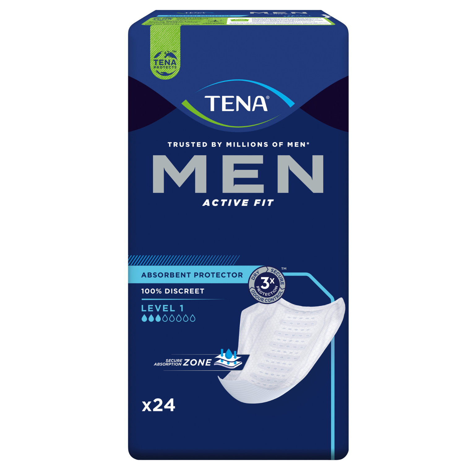 TENA Men Active Fit Absorbent Protector Level 3 710ml 8 Pack