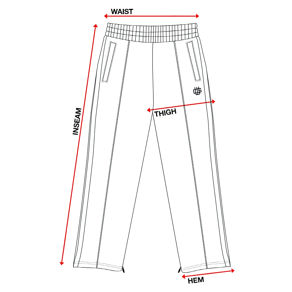 Blue Royal Hidden Zipper Double Stripes Trackpants – Garment Workshop