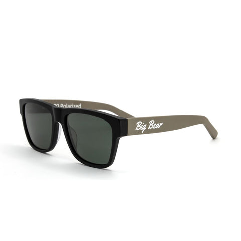 Stylish tan sunglasses for men with green lens