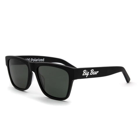 Black Square Acetate, Green Lens sunglasses for men