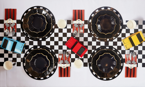 Racing theme table scape