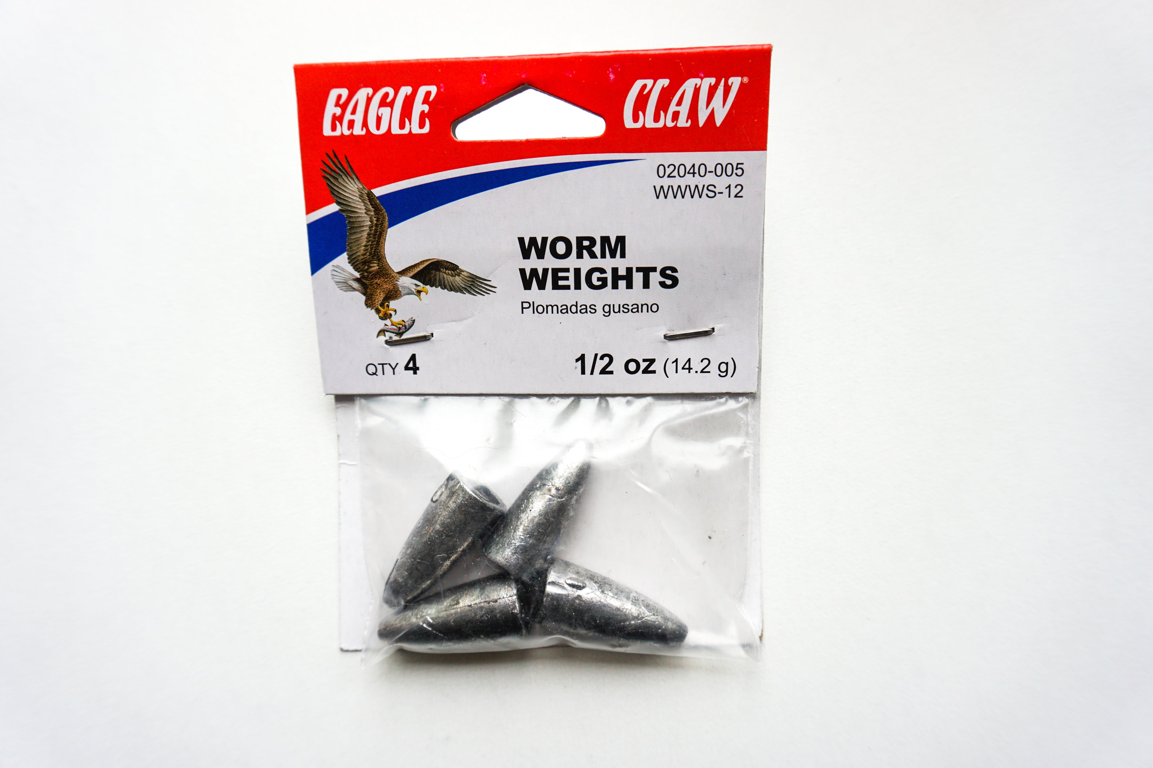 Eagle Claw Worm Weight Sinker 8ct Size 1/4oz 12ctn for sale online