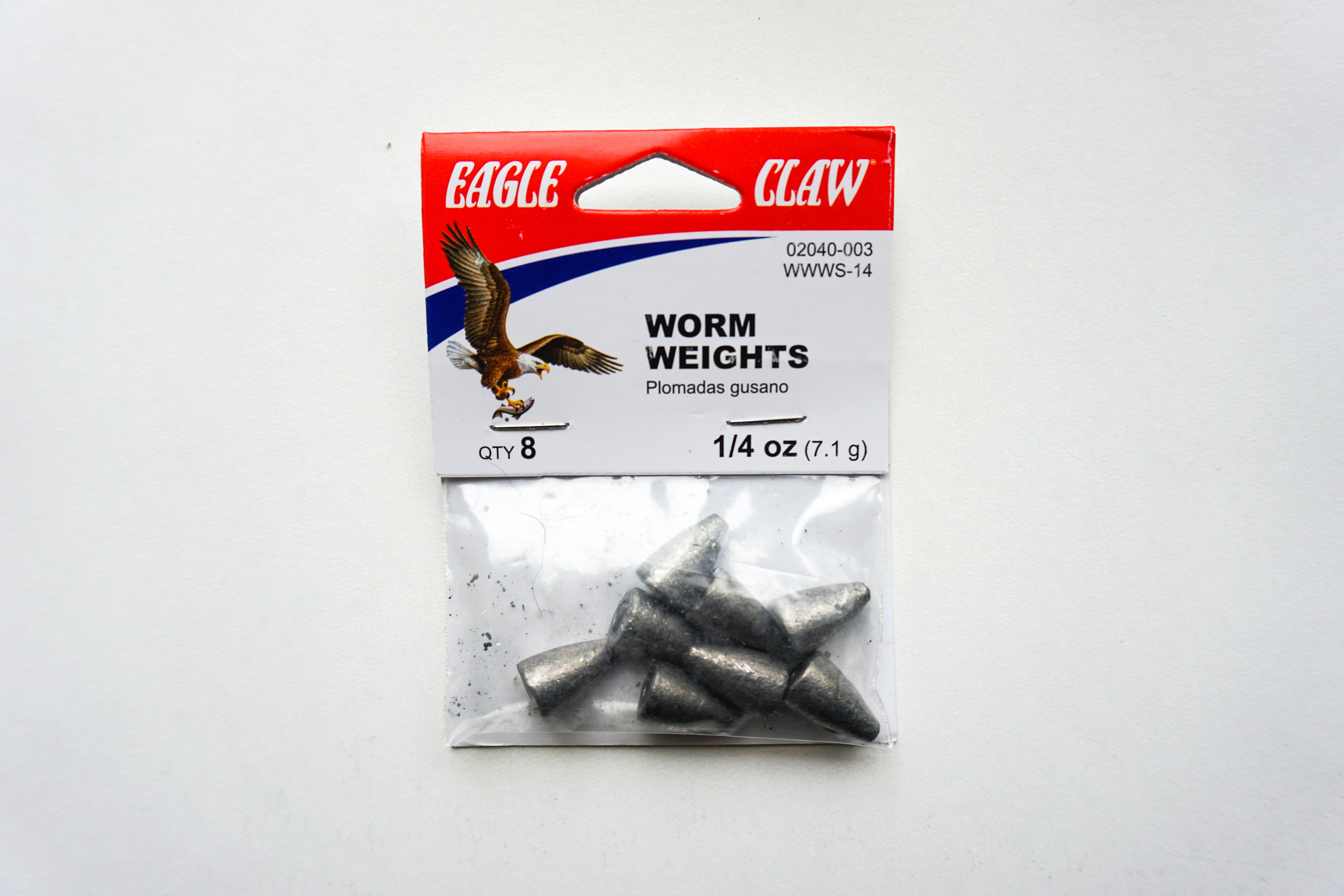 Eagle Claw Worm Weight Sinker 13ct Size 1/8oz 12ctn for sale online
