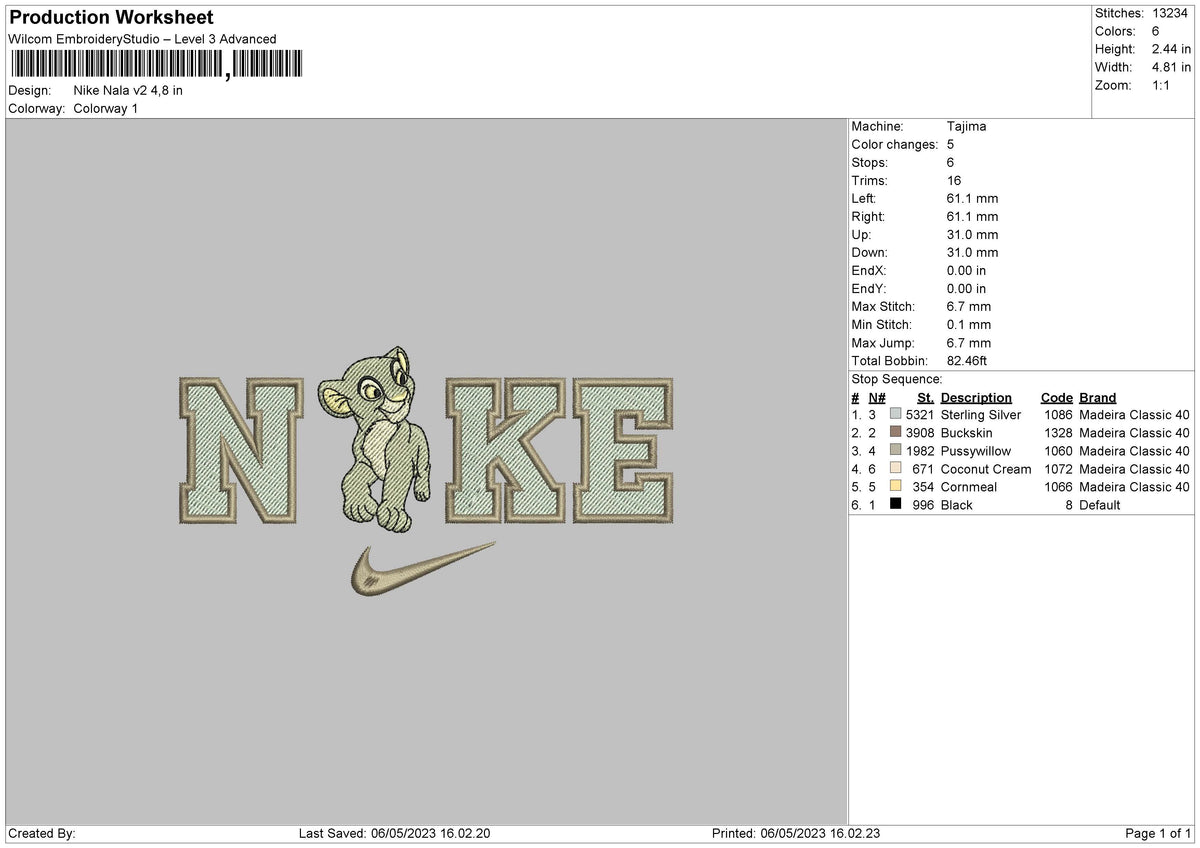 Nike Nala 2 Embroidery File 6 sizes – Embropedia