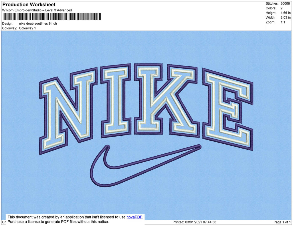 Nike Double Outlines Embroidery File 8 Size – Embropedia