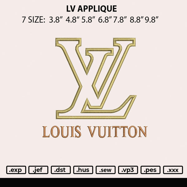 Louis Vuitton Dripping Logo Embroidery File Design Pattern Dst Pes Jef Exp