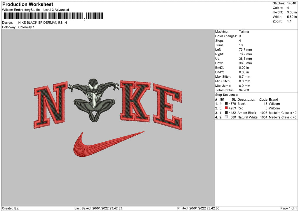 Nike Black Spiderman Embroidery File 4 size – Embropedia