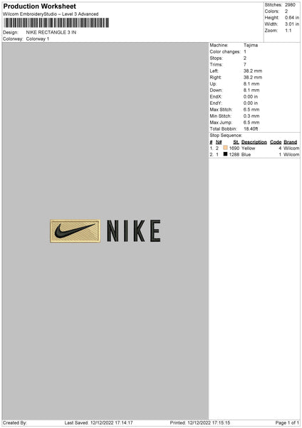 Nike Rectangle Embroidery File 6 sizes – Embropedia