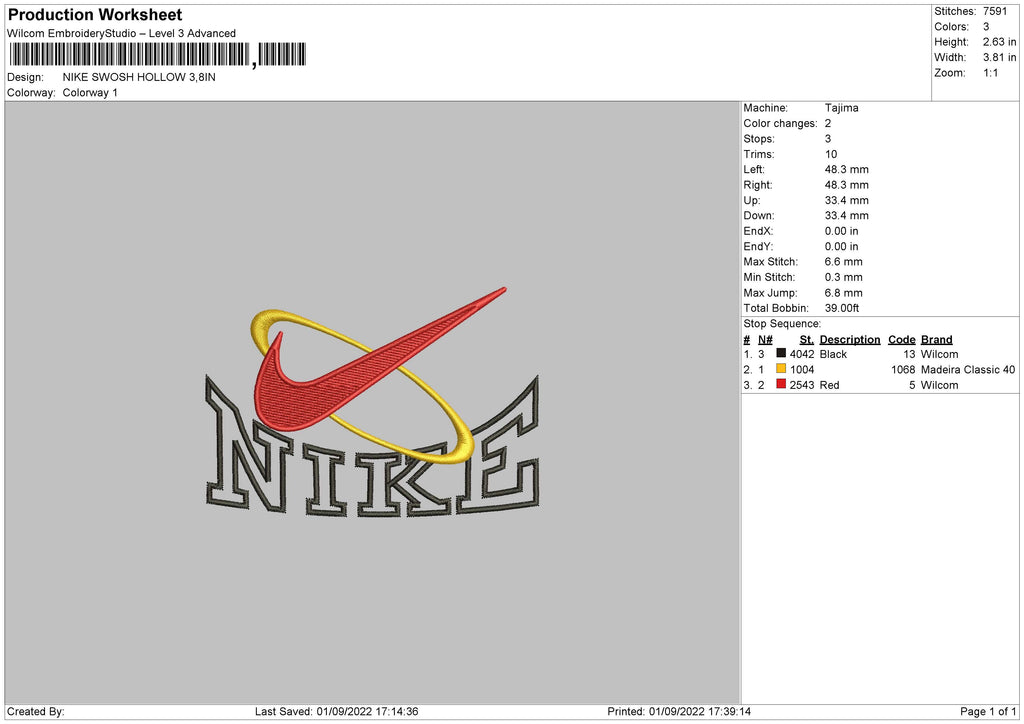 Nike Swoosh Hollow Embroidery File 5 sizes – Embropedia