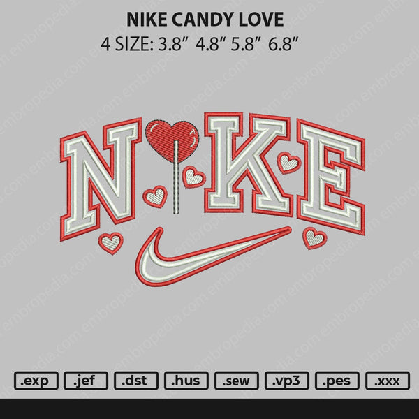 Nike Candy Love Embroidery File 4 size – Embropedia