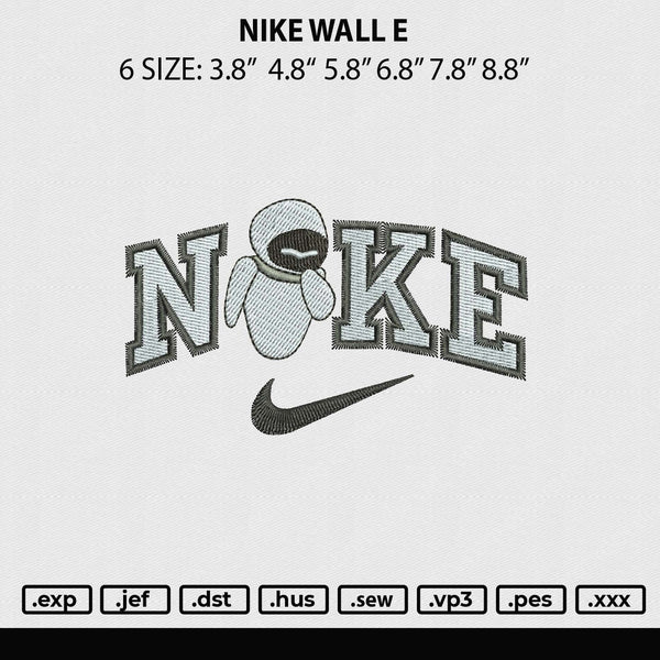 novedad margen tornado Nike Wall E Embroidery File 6 sizes – Embropedia