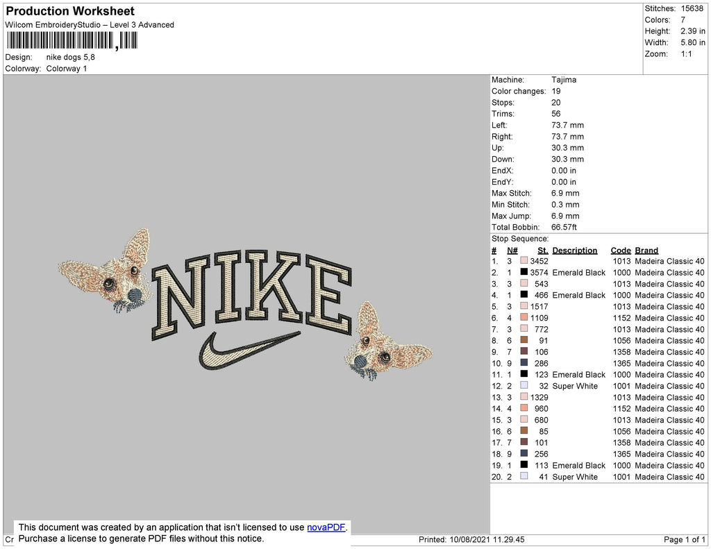 Nike Dogs Embroidery File 4 size – Embropedia