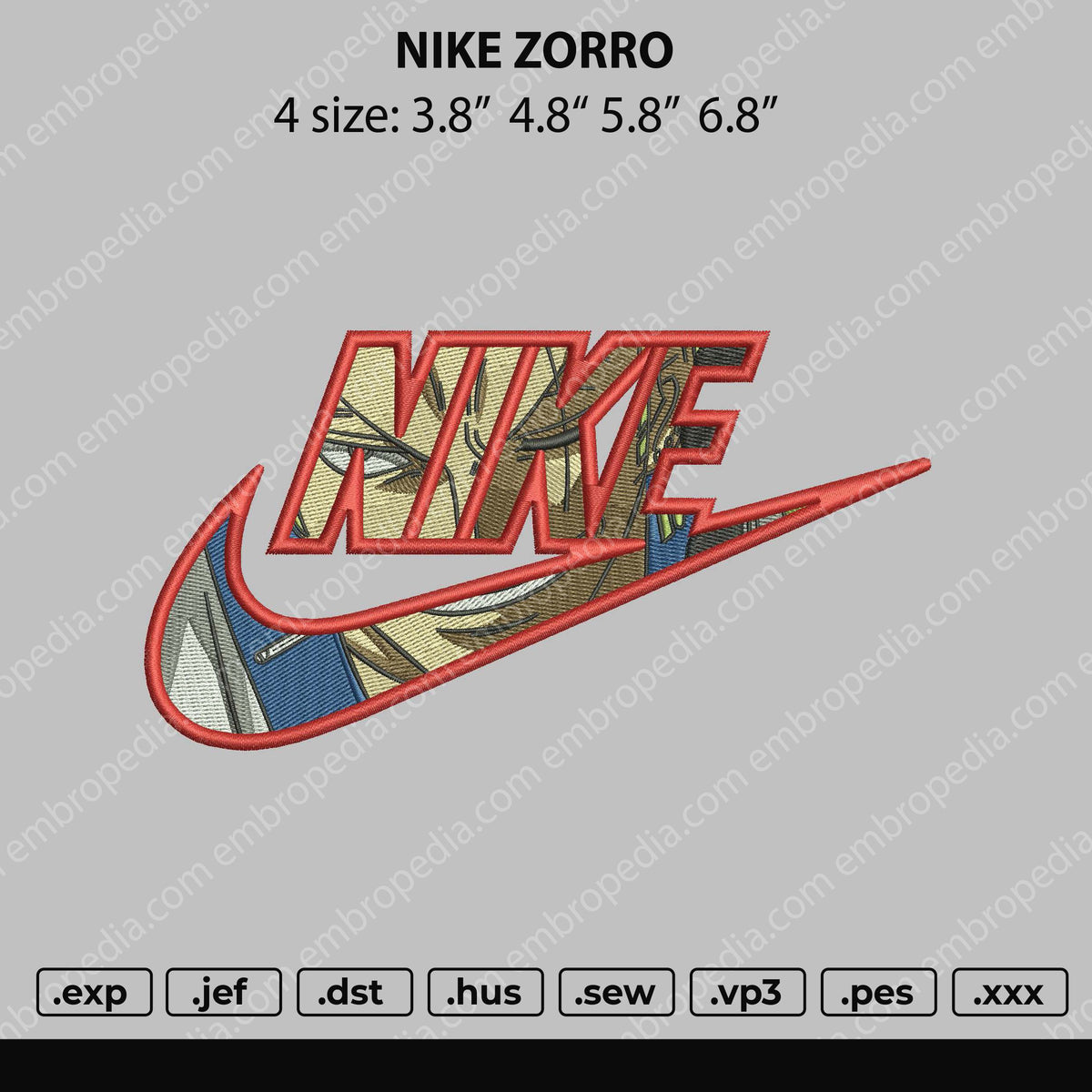 Nike Zorro Embroidery File 4 size – Embropedia