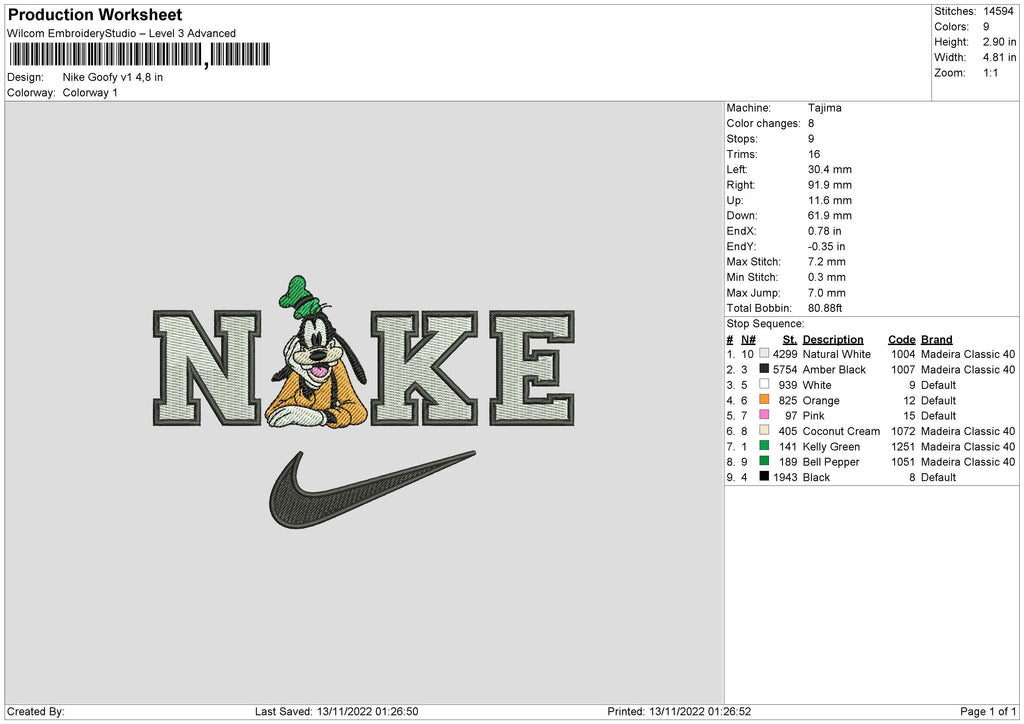 Nike Goofy Embroidery File 6 sizes – Embropedia