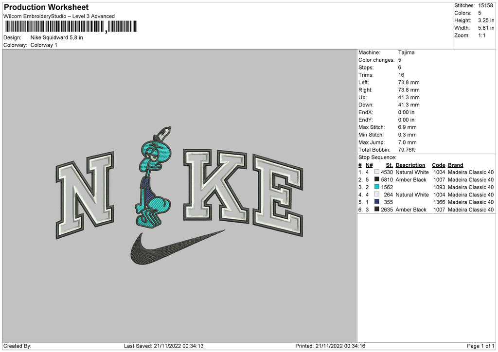 Nike Squidward 01 Embroidery File 6 sizes – Embropedia
