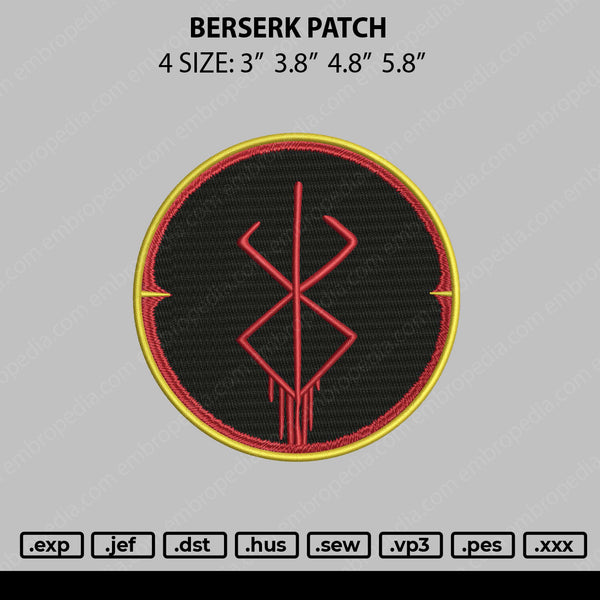 Berserk Embroidery File 4 Size – Embropedia