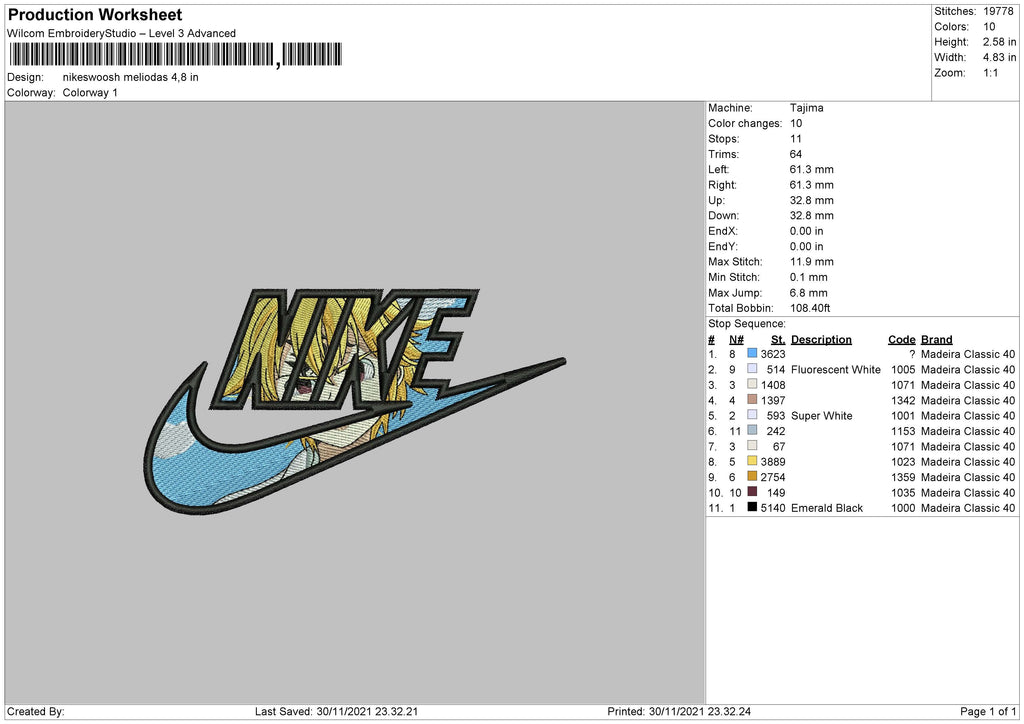 Nike Swoosh Meliodas Embroidery File 4 size – Embropedia