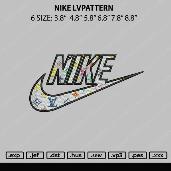 Nike Lv1 Pattern Swoosh Embroidery File 4 size – Embropedia