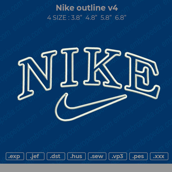 Nike Lv1 Pattern Swoosh Embroidery File 4 size – Embropedia