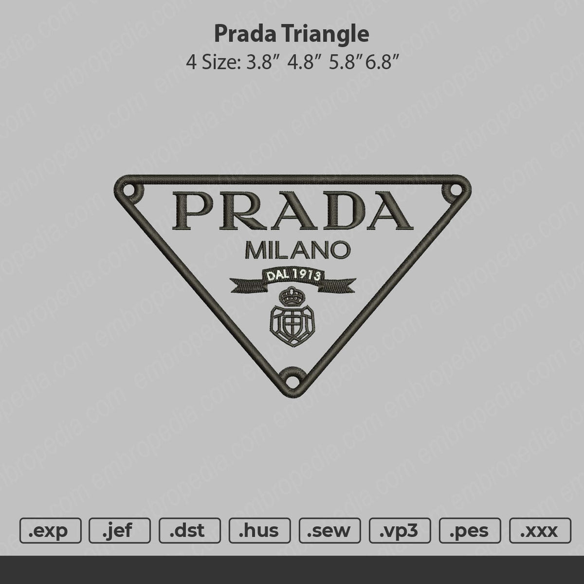 Prada Triangle Logo – Embropedia