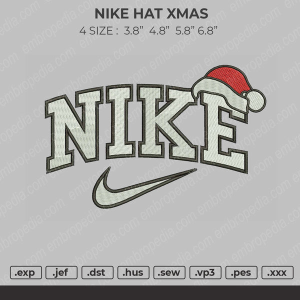 Nike Hat Xmas Embroidery File 4 size – Embropedia