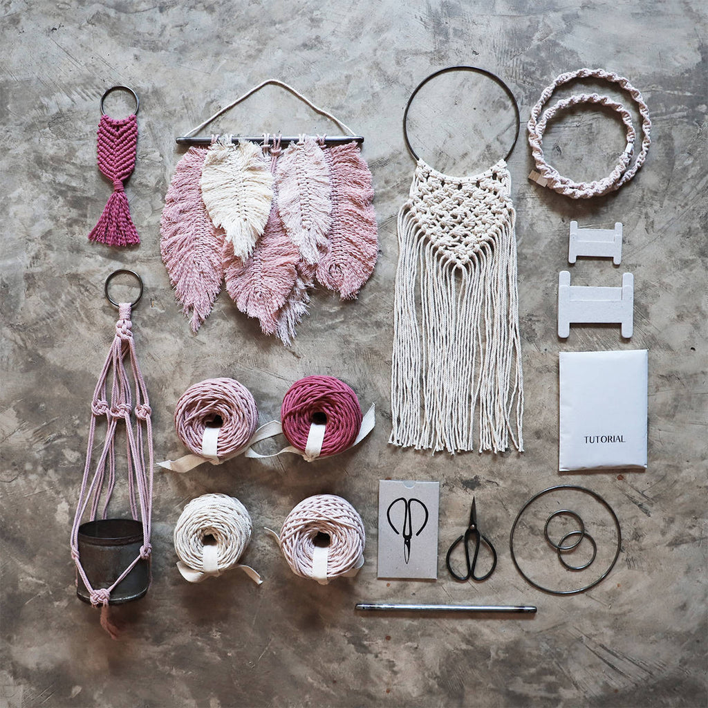 Numero 74 Macrame Kit Freedom, Ice Mix - All accessories and materials  included! unisex (bambini)