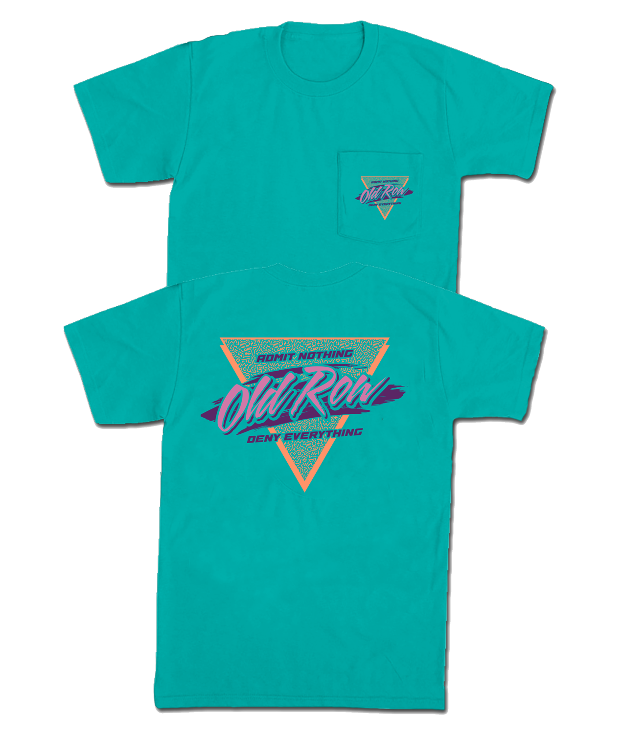 Old Row Retro Triangle Pocket Tee Seafoam