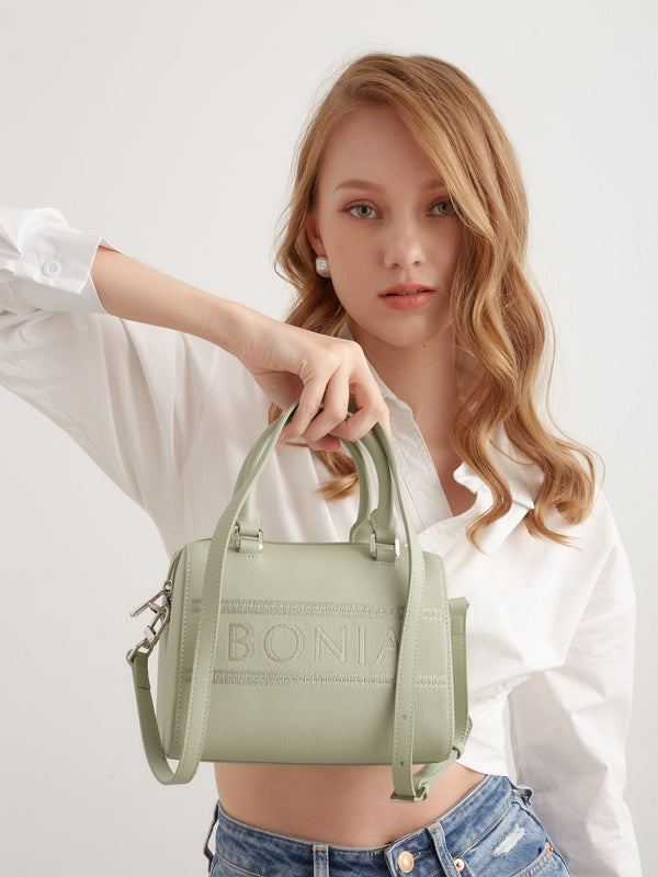 Buy BONIA Dark Cedar Siria Monogram Small Satchel Bag 2023 Online