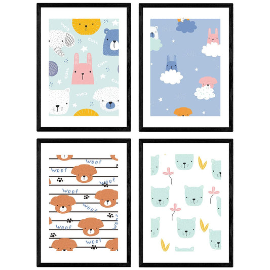 Set de 3 posters para niños y habitacion infantil estilo nordico El Pr –  Nacnic Estudio SL