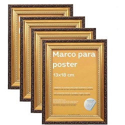 Marco de madera negro para diploma A3 de 42 x 29,7 cm, marco para fotos,  documentos, certificados, premios para colgar en la par