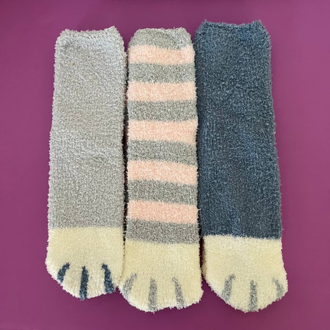 Cat Paw Fleece Fuzzy Socks