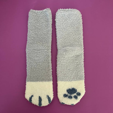 Cat Paw Fleece Fuzzy Socks