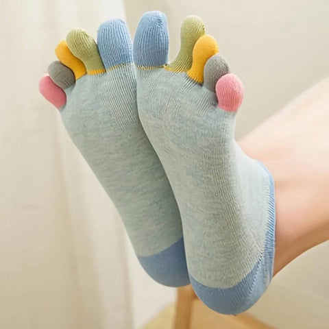 Ladies plain toe coloured socks