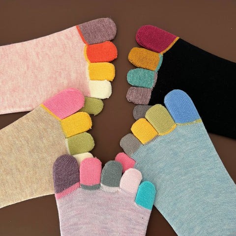 Ladies plain toe coloured socks