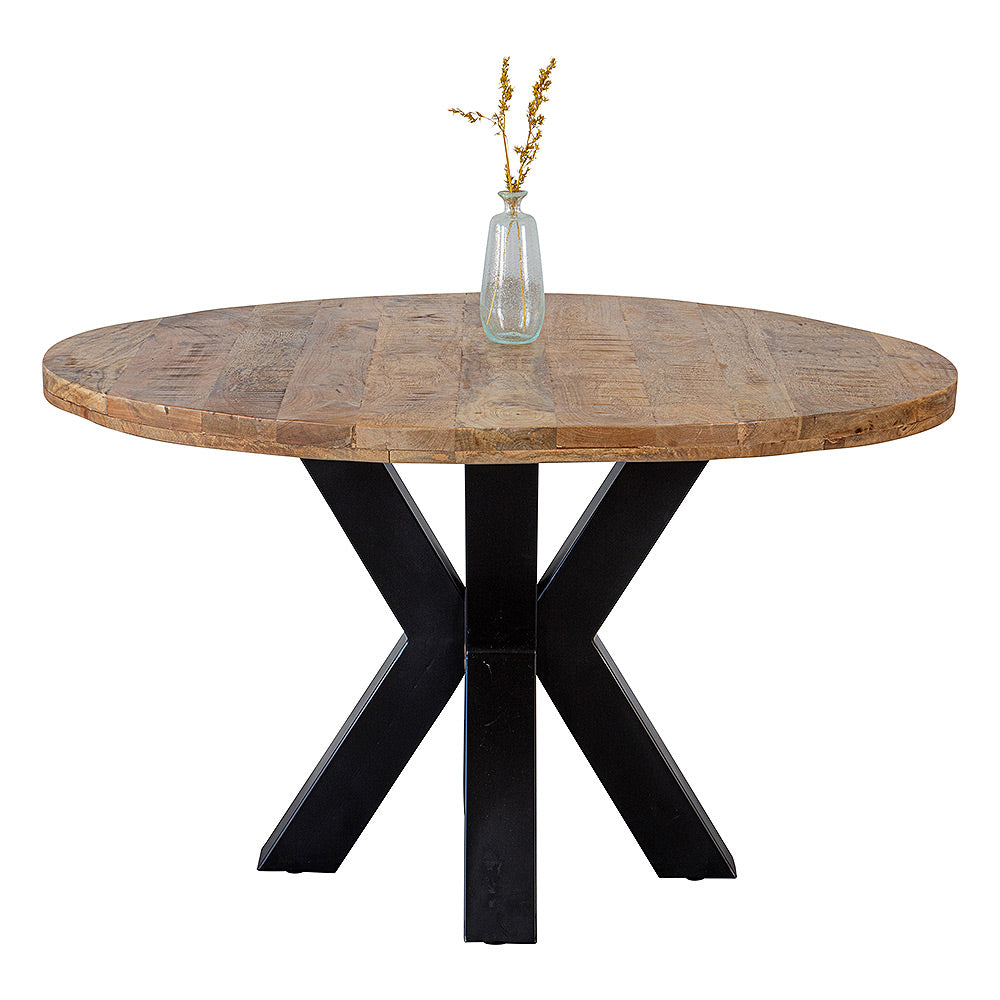 man strottenhoofd Ventileren Mangohouten Eettafel Rond Tara 140 cm - De Meubel Importeur