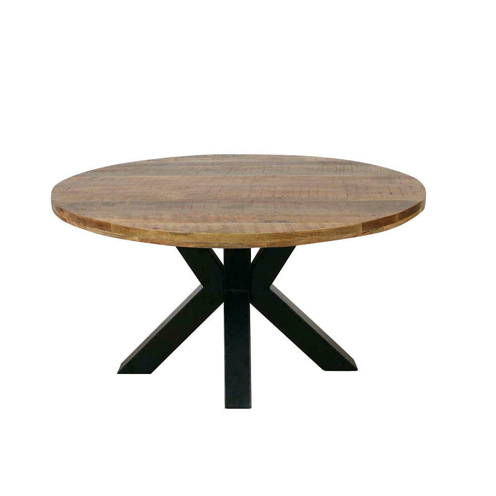 klassiek Silicium Portiek Mangohouten Eettafel Rond Tara 110 cm - De Meubel Importeur