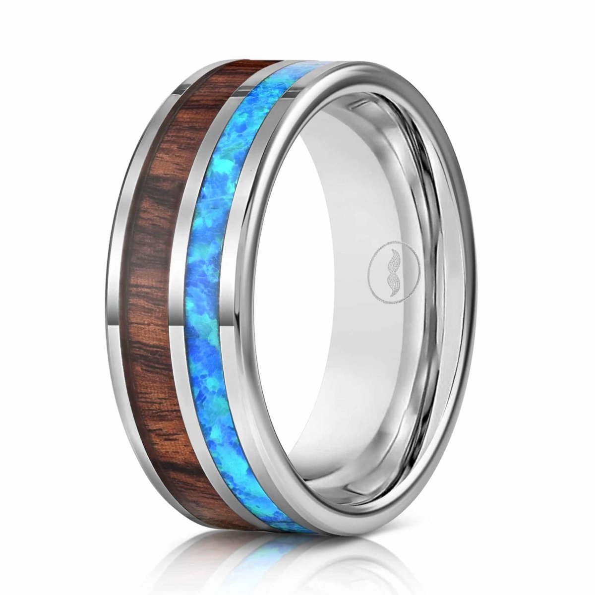 The Angler, Wood Tungsten Wedding Band